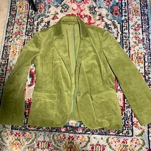green corduroy blazer